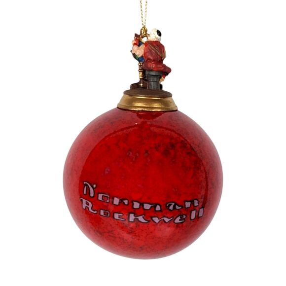 Vintage Norman Rockwell Ornaments: "Is He Coming Yet?" & Santas Workshop - Picture 5 of 7